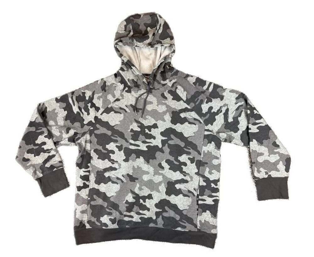 All in Motion Men's Gray Camo Pullover Hoodie Size XXL